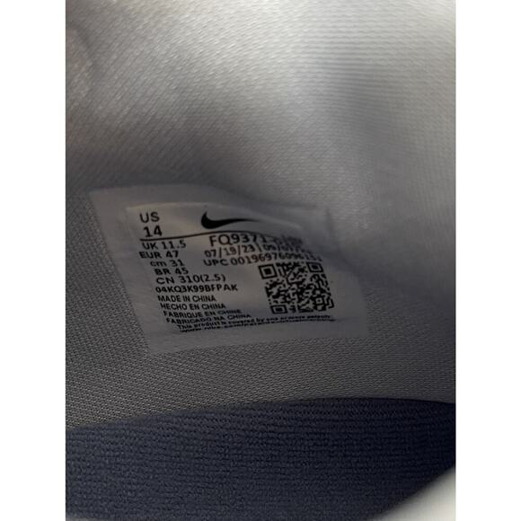 Nike Air Zoom ZM GT Hustle 2 Light Carbon Grey Women Basketball Sneaker Size 14 - Picture 2 of 6